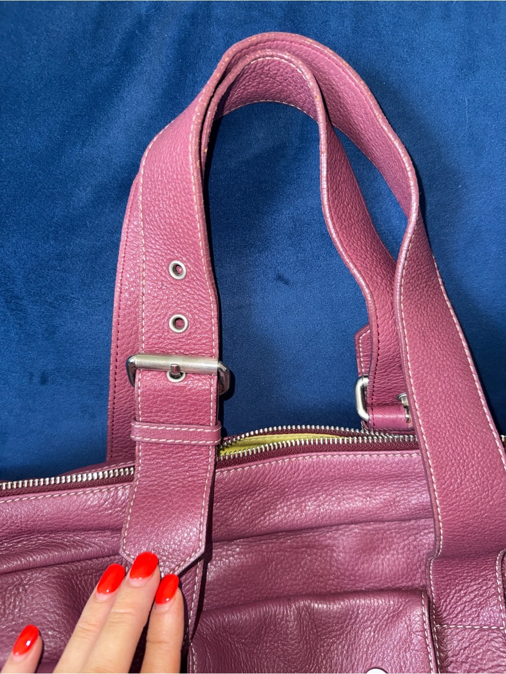 Sigrid Olsen Mauve Pink Pebbled Leather Shoulder Bag - Picture 4 of 10